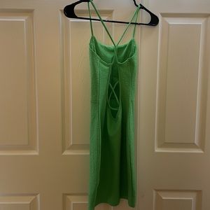 Small green thigh length summer dress